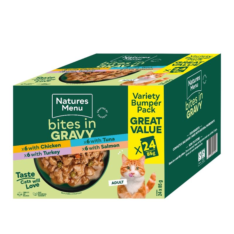 Natures Menu Bites in Gravy Mixed Pack