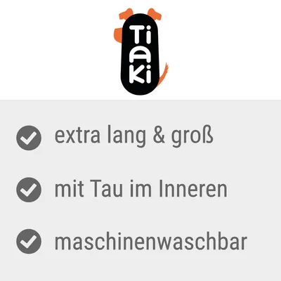 Tiaki. extra lang & groß, mit Tau im Inneren, maschinenwaschbar (text în limba germană)