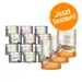 MjAMjAM Kombi-Paket: 12 x 200 g Nassfutter + 3 x 125 g Snackbag saftiges Hühnchen