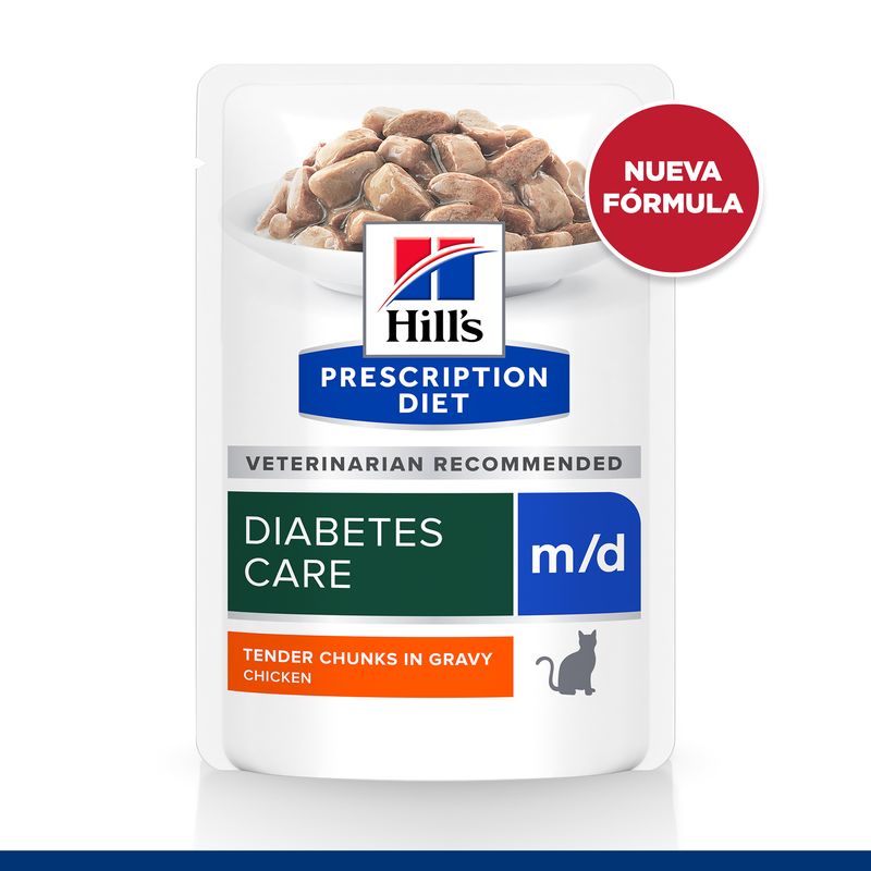 Hill's Prescription Diet m/d con pollo sobres para gatos