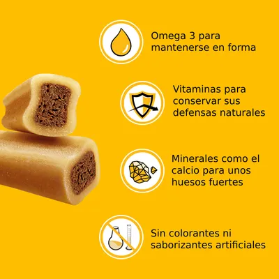Omega 3 para mantenerse en forma, vitaminas para conservar sus defensas naturales, minerales como el calcio para unos huesos fuertes, sin colorantes ni saborizantes artificiales.