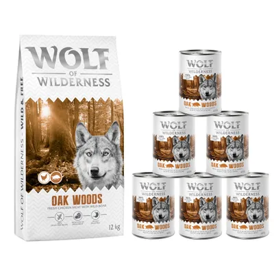 Wolf of Wilderness: 12 kg szárazeledel + 6 x 400 g nedveseledel Wolf of Wilderness: 12 kg szárazeledel + 6 x 400 g nedveseledel