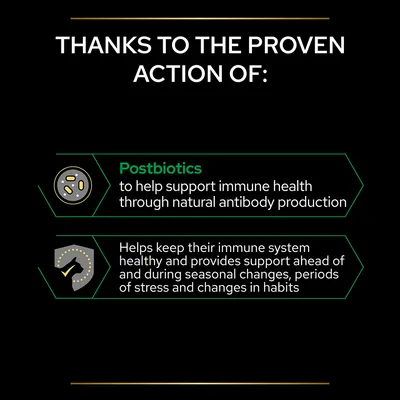 Thanks to the proven action of: Postbiotics to help support immune health through natural antibody production. Helps keep their immune system healthy and provides support during changes.