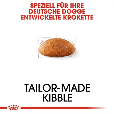 Speziell für Deutsche Dogge entwickelte Krokette. Tailor-made Kibble.