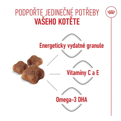 Abbildung granulí s popisky: energeticky bohaté granule, vitaminy C a E, omega-3 DHA. Text v češtině. Abbildung granulí s popisky: energeticky bohaté granule, vitaminy C a E, omega-3 DHA. Text v češtině.