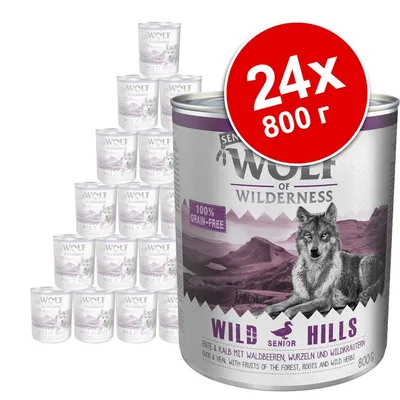 Икономична опаковка Wolf of Wilderness Senior 24 x 800 г