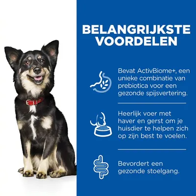 BELANGRIJKSTE VOORDELEN: Bevat ActivBiome+, een unieke combinatie van prebiotica voor een gezonde spijsvertering. Heerlijk voer met haver en gerst. Bevordert een gezonde stoelgang.