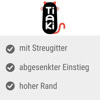 Tiaki. Mit Streugitter, abgesenkter Einstieg, hoher Rand.