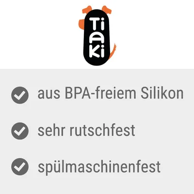 Tiaki. Eigenschaften: aus BPA-freiem Silikon, sehr rutschfest, spülmaschinenfest.