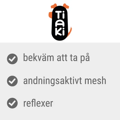 Tiaki. bekväm att ta på, andningsaktivt mesh, reflexer