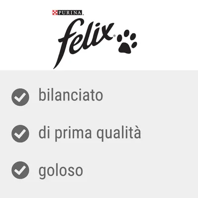 Purina Felix. bilanciato, di prima qualità, goloso