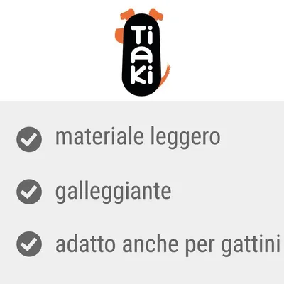 Tiaki, materiale leggero, galleggiante, adatto anche per gattini