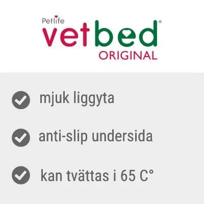 Petlife vetbed ORIGINAL. mjuk liggyta, anti-slip undersida, kan tvättas i 65 °C.