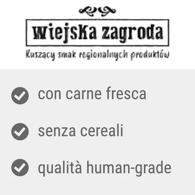 wiejska zagroda Kuszący smak regionalnych produktów. con carne fresca, senza cereali, qualità human-grade wiejska zagroda Kuszący smak regionalnych produktów. con carne fresca, senza cereali, qualità human-grade
