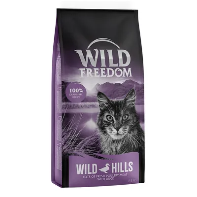 Wild Freedom Wild Hills Katzenfutter mit Ente, 100% getreidefreie Rezeptur, 6,5 kg Packung.