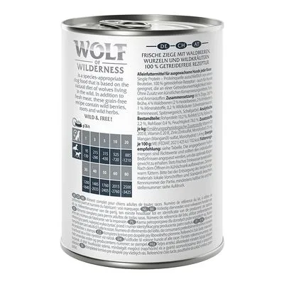 Sparpack Wolf of Wilderness Adult - Single Protein 12 x 400 g