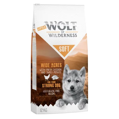 Little Wolf of Wilderness Soft Wide Acres friss csirkével és édesburgonyával, erős kutyáknak, 100% gabonamentes receptúra, 12 kg.