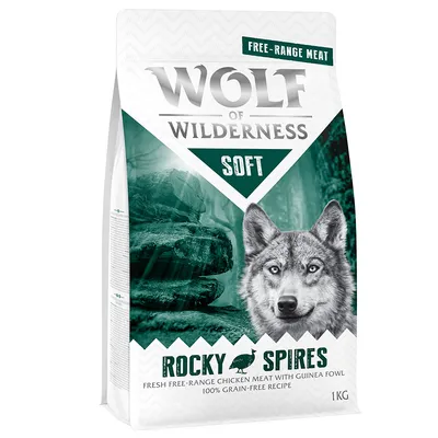 Wolf of Wilderness Soft Rocky Spires, φρέσκο κρέας ελευθέρας βοσκής κοτόπουλου με φραγκόκοτα, 100% χωρίς δημητριακά, 1kg.