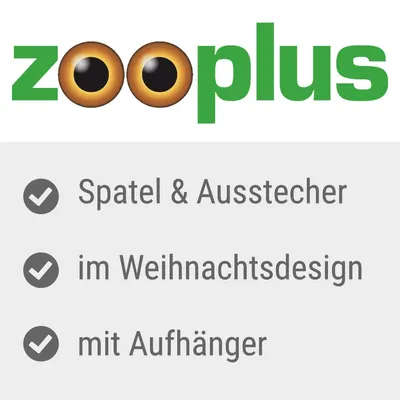 zooplus. лопатка и вырубка, в рождественском дизайне, с подвесом. zooplus. лопатка и вырубка, в рождественском дизайне, с подвесом.