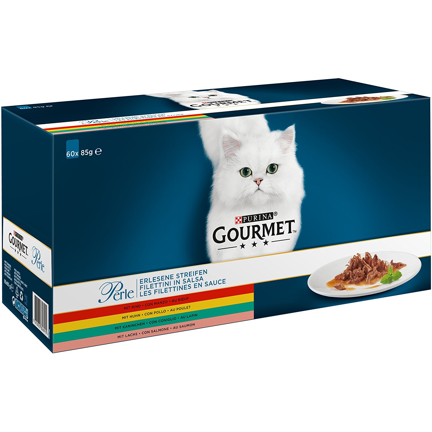 Fotografie produktu: Gourmet Perle kapsičky 60 x 85 g - kuře, hovězí, losos,králík