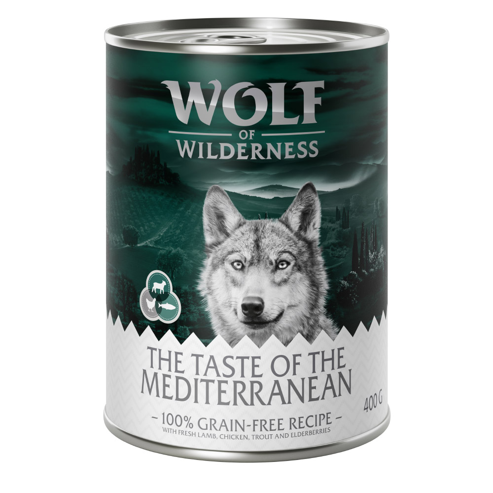 Fotografie produktu: Wolf of Wilderness Adult "The Taste Of" 6 x 400 g - The Savanna - krůtí, hovězí, kozí