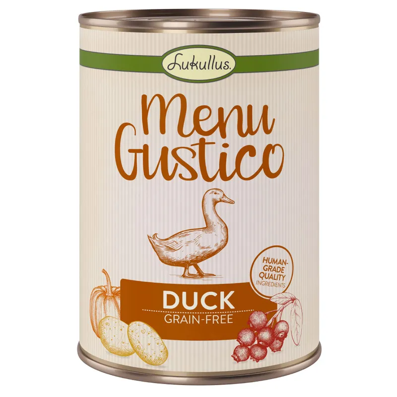 Lukullus Menú Gustico 24 x 400 g - Pack Ahorro - Pato