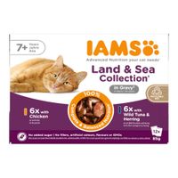 IAMS Advanced Nutrition Senior 7+ Land & Sea Collection in Sauce