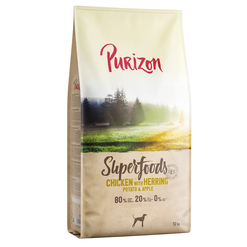 Purizon Superfoods pollo con arenque, patatas y manzanas - 12 kg