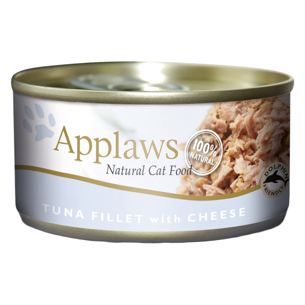 Sparpaket Applaws in Brühe 24 x 70 g - Thunfischfilet & Käse