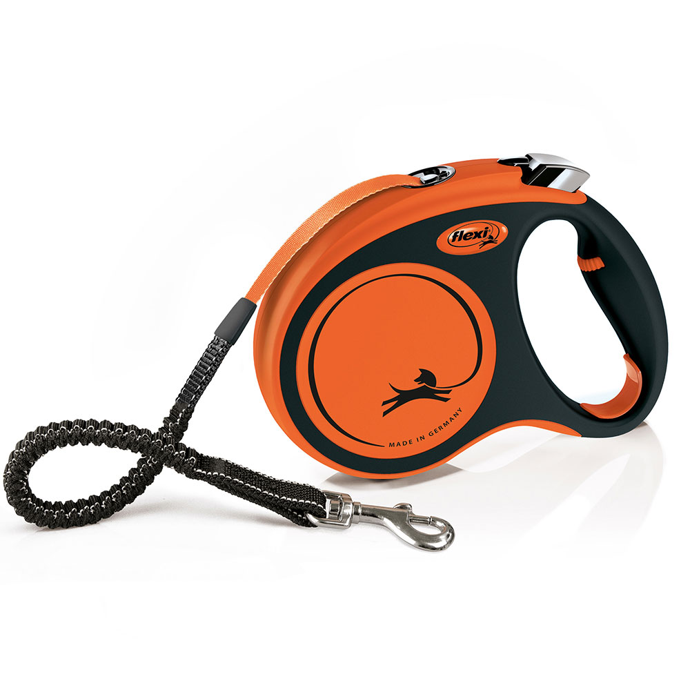 flexi Xtreme bandkoppel orange, 5 m - M: upp till 35 kg