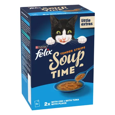 Felix Soup Time Tender Strips Multibuy 48 x 48g - Fish Selection