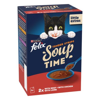 Felix Soup Time Tender Strips 6 x 48g