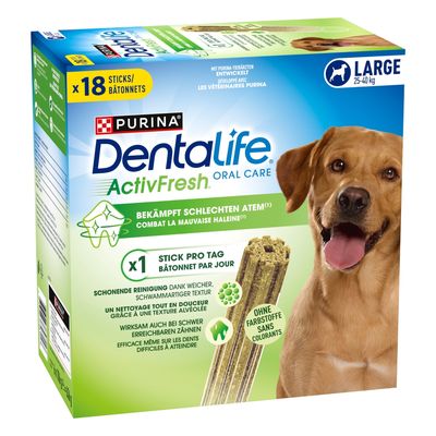 PURINA Dentalife Active Fresh Daily Dental Care Snacks for Large Breed Dogs