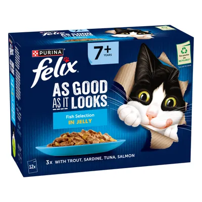 Felix Senior As Good As It Looks 24 x 100g/85g - Fish Selection in Jelly (24 x 85g)