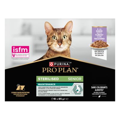 PURINA PRO PLAN Sterilised Senior Maintenance - Multibuy: Turkey (20 x 85g)