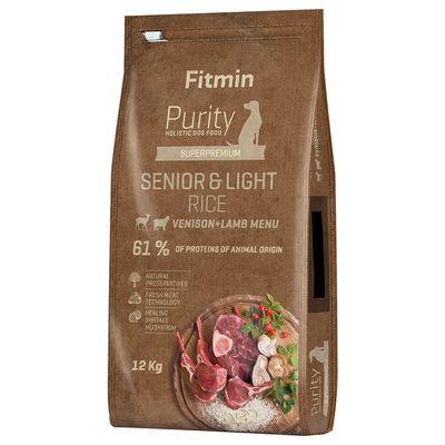 Fitmin dog Purity Senior & Light Reis cerf & agneau pour chien 2 x 12 kg