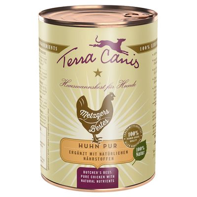 Terra Canis Metzgers Bestes 6 x 400 g pour chien pur poulet