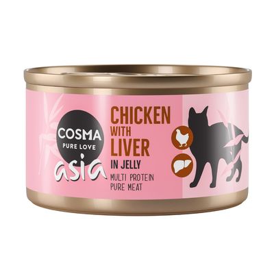 Ekonomipack: Cosma Asia i gelé 24 x 85 g Kyckling & kycklinglever