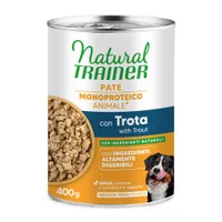 Natural Trainer Pate Monoproteico Medium & Maxi Adult - 400 g Trota & Cereali integrali