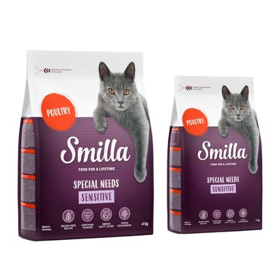 Smilla Adult Sensitive Senza Cereali Pollame Crocchette per gatti 10 kg