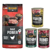 Lot mixte Belcando 15 kg / 12,5 kg + 6 x 400 g pour chien - Adult Power (12,5 kg)