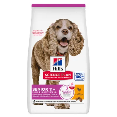 Hill's Science Plan Senior 11+ Small & Mini met Kip Hondenvoer