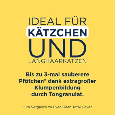 Ever Clean Super Premium Klumpstreu für Katzen, Litterfree Paws, ideal für Kätzchen und Katzen, 10L, 99,9% staubfrei, mit Aktivkohle und Duft.
