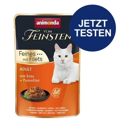 Animonda Vom Feinsten Adult Feines mit Filets, mit Ente und Putenfilet, ohne Getreide. Jetzt testen.
