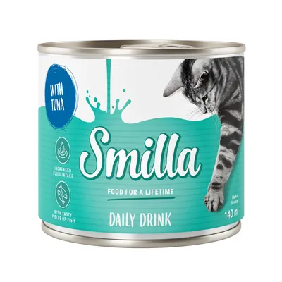 Smilla Daily Drink tonhallal, 140 ml. Elősegíti a fokozott folyadékbevitelt és ízletes haldarabokat tartalmaz. Made in Germany.