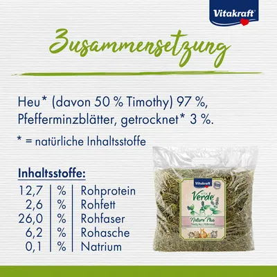 Vitakraft Vita Verde Timothy-Heu mit Pfefferminze - 500 g