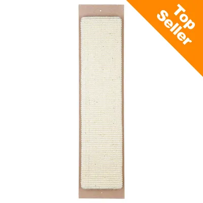 Rectangular scratching board with a woven surface, shown vertically. Orange corner label reads 'Top Seller'.