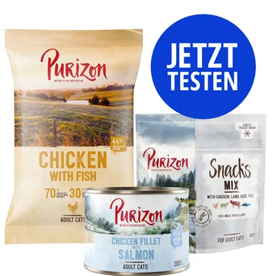 Jetzt probieren: Purizon - getreidefrei - Trockenfutter: Sterilised Adult Lachs mit Huhn - 100 g