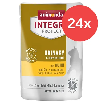 animonda INTEGRA PROTECT URINARY Struvitsteine mit Huhn, z kurczakiem, 24x. Bez zbóż. Veterinary Diet. Widoczne oznaczenie: Harn-pH <6,5. animonda INTEGRA PROTECT URINARY Struvitsteine mit Huhn, z kurczakiem, 24x. Bez zbóż. Veterinary Diet. Widoczne oznaczenie: Harn-pH <6,5.