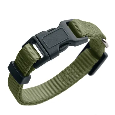 HUNTER London Halsbånd, olivengrøn - Vario Basic str S: 24-36 cm halsomfang, B 10 mm